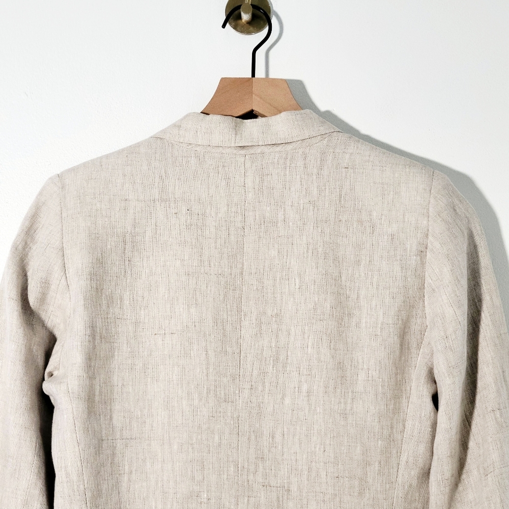 Reformation Aaron Blazer Dress Linen Natural size 2 - Picture 9 of 14